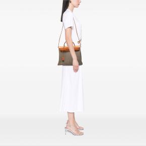 Hermes Tan/Brown Toile Criss Viking Vache Hunter Herbag Zip 31 7