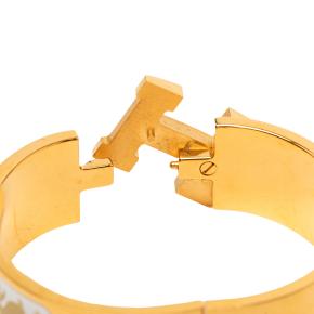 Hermes White Wide Enamel Clic Clac H Sous le Charme d Orphee Bracelet GM 5