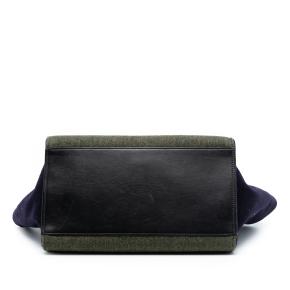 Celine Brown Tricolor Felt and Calfskin Trapeze Satchel 3