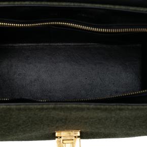 Celine Brown Tricolor Felt and Calfskin Trapeze Satchel 4