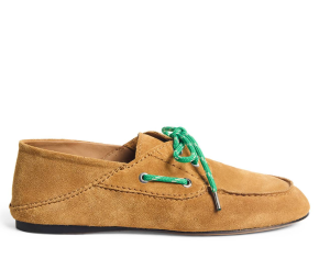 Sandro Contrast-Lace Suede Boat Shoes 2