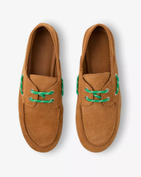 Sandro Contrast-Lace Suede Boat Shoes 4