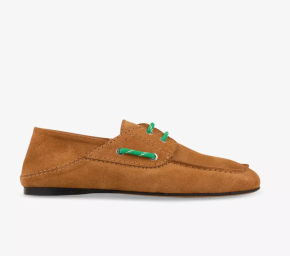Sandro Contrast-Lace Suede Boat Shoes 5