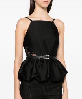 Self-Portrait Taffeta Peplum Top 5
