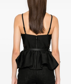 Self-Portrait Taffeta Peplum Top 3