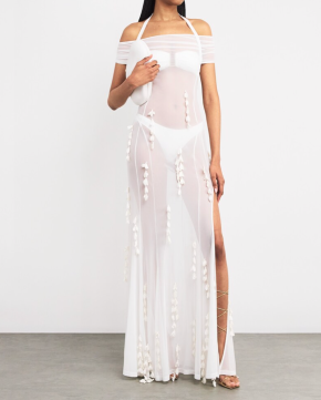 Jacquemus White La Robe Mazzolu Maxi Dress 5