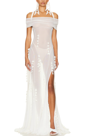 Jacquemus White La Robe Mazzolu Maxi Dress 3