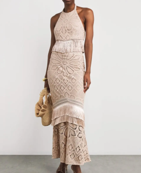 PatBO  Crocheted Top With Fringed Hem 2