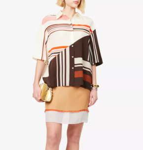 SIR Thistle Short-Sleeve Silk Shirt 2