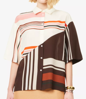 SIR Thistle Short-Sleeve Silk Shirt 4