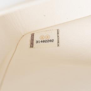 Chanel White Medium Classic Chevron Caviar Double Flap 5