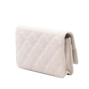 Chanel Beige  Quilted Calfskin Double Stitch Hamptons Wallet on Chain 2