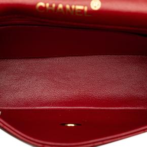 Chanel Red Micro Classic Lambskin Belt Bag 4