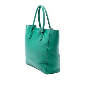 Prada Green Vitello Daino Open Convertible Tote 2