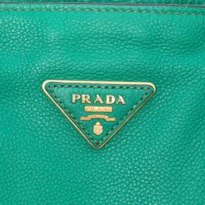 Prada Green Vitello Daino Open Convertible Tote 5