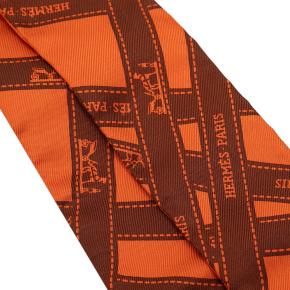 Hermes Brown Swift and Silk Bolduc Twilly Garden Party 30 7