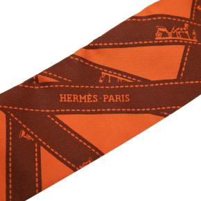 Hermes Brown Swift and Silk Bolduc Twilly Garden Party 30 9