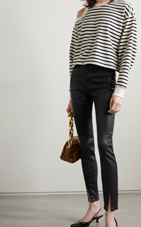 L'Aagence Jyothi Coated High-Rise Skinny Jeans 2