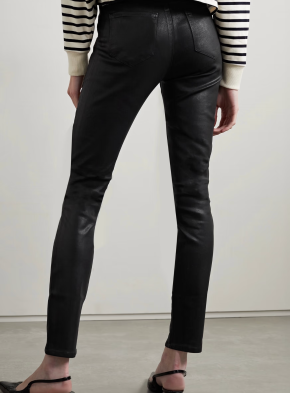 L'Aagence Jyothi Coated High-Rise Skinny Jeans 4