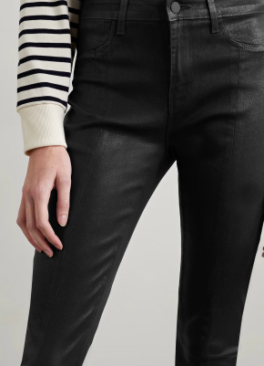 L'Aagence Jyothi Coated High-Rise Skinny Jeans 3