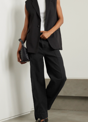 Frame Utility Barrel Cotton-Canvas Wide-Leg Pants 3