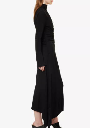 Victoria Beckham Draped Slim-Fit Woven Midi Dress 3