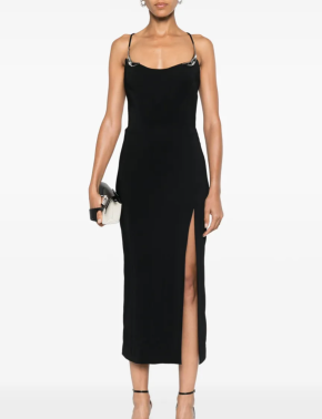 Mugler Metallic-Details Midi Dress 3