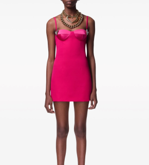 Area Heart-Motif Twill Mini Dress 2