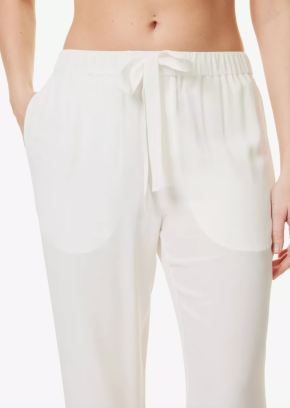 Olivia Von Halle Fifi Faux-Fur-Trim Silk Crepe Pyjamas 4