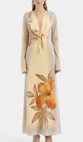 SIR. Metallic Silk Sorrento Maxi Dress 2