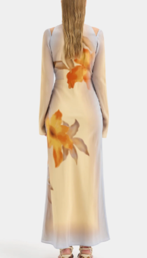 SIR. Metallic Silk Sorrento Maxi Dress 3