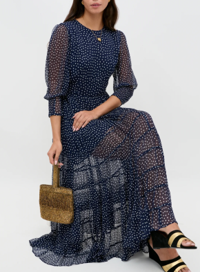 Rixo Kristen Georgette Midi Dress 5