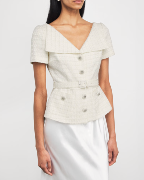 Self-Portrait Tailored Belted Maxi Dress 5