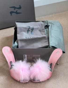 Gina Pink Satin Malibu Mules 7