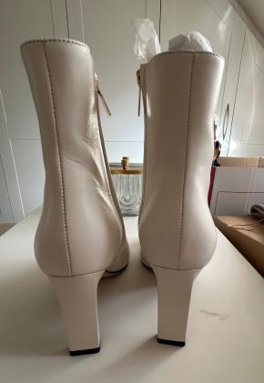 Jimmy Choo Cream Minori Boots 6