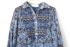 Chloe Blue Printed Cotton Top 5