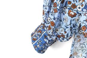 Chloe Blue Printed Cotton Top 6