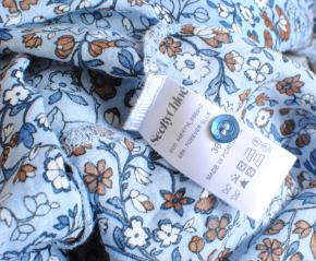 Chloe Blue Printed Cotton Top 7