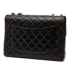 Chanel Black Jumbo Classic Lambskin Single Flap 2