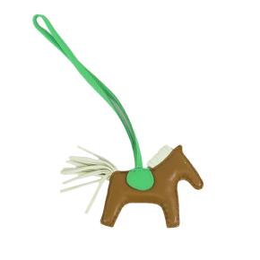 Hermes Vert Fizz Milo Lambskin and Swift Grigri Rodeo Pegase Bag Charm PM 2