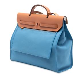 Hermes Blue Toile Herbag Zip 39 2