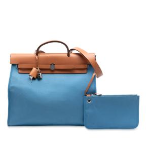 Hermes Blue Toile Herbag Zip 39 8
