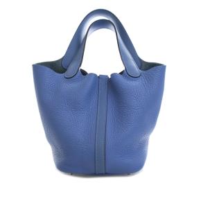 Hermes Bleu Azur Clemence and Swift Picotin Lock 18 2