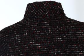 Chanel Black Tweed Gripoix Button Coat 8