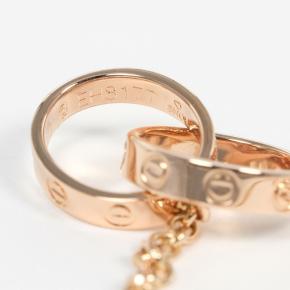 Cartier Rose Gold Intertwined Love Ring Necklace 5