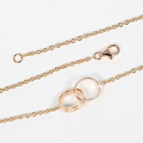 Cartier Rose Gold Intertwined Love Ring Necklace 7