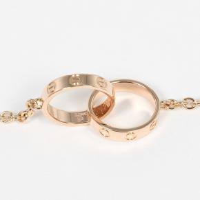 Cartier Rose Gold Intertwined Love Ring Necklace 4