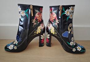 Dolce & Gabbana Floral Ankle Boots 11
