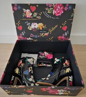 Dolce & Gabbana Floral Ankle Boots 7
