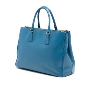 Prada Blue Large Saffiano Lux Galleria Double Zip Tote 2